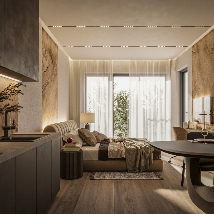 Luksusowa sypialnia w apartamentach Baltic Horizon Międzyzdroje